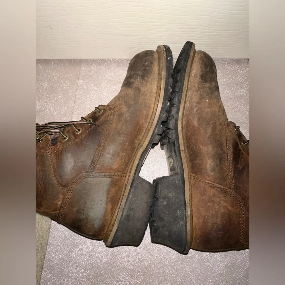 Red wing Irish Setter Brown Leather ultradry weatherproof safety toe Boots 8